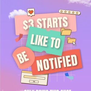 $3 STARTS ON PREMIUM BRANDS, like to be notified.